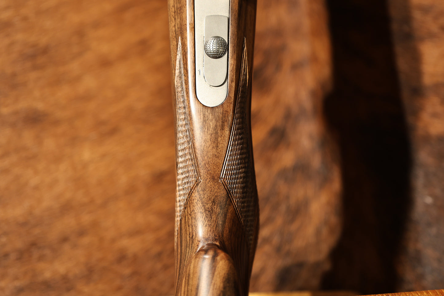 close up of bottom of Perazzi MR57S for sale at Berg's Outdoors