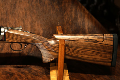 close up of Perazzi MR57S Left Side Stock View, for sale at Berg's Outdoors